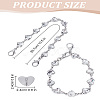 1Pc Zice Alloy Heart Link Chain Mobile Straps HJEW-LP0001-14-2