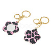 2Pcs PU Mirror Keychains KEYC-TADJ0001-05B-2