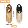 2Pcs Detachable Iron Tassel Epaulettes FIND-FH0005-44G-2
