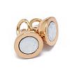 Rack Plating Brass Magnetic Clasps with Loops KK-F801-03A-LG-3