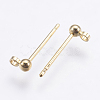 Brass Stud Earrings Findings KK-G333-09G-NF-2