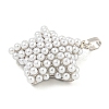 Rack Plating Brass & ABS Plastic Imitation Pearl Pendants KK-N255-03C-P-RS-2