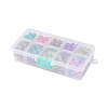 10 Colors Baking Paint Crackle Glass Beads DGLA-JP0001-08-B-2