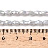 Opaque Solid Color Electroplate Glass Beads Strands EGLA-N013-P4mm-B05-4