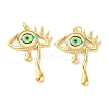 Rack Plating Brass Micro Pave Cubic Zirconia Pendants KK-H486-23G-01-1