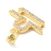 925 Sterling Silver Micro Pave Clear Cubic Zirconia Pendants LS-STER-Z012-06G-12-2