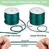 12 Rolls 12 Styles Nylon Satin Rattail Cords NWIR-HY0001-02A-2