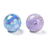 Printed & UV Plating Rainbow Iridescent Acrylic Beads OACR-O008-01-2