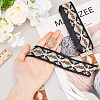 7M Polyester Jacquard Flower Ribbon OCOR-WH0088-86-3