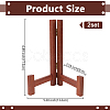 Folding Wooden Tea Block Display Holder ODIS-WH0086-179-2