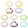 10Pcs Spray Painted Alloy Spring Gate Rings FIND-YW0009-45-1