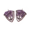 Natural Amethyst Chip Big Pendants G-F650-B04-1