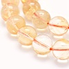 Natural Citrine Beads Strands G-O166-10-6mm-3