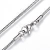 Non-Tarnish 304 Stainless Steel Snake Chain Necklaces NJEW-D285-03P-2