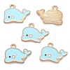 Sea Animal Alloy Enamel Pendants PW-WGE87A6-02-1
