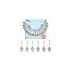 18Pcs 6 Colors Hamsa Hand Alloy Locking Stitch Marker HJEW-AB00618-7