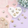 120Pcs 3 Styles CCB Plastic Beads CCB-YW0001-76G-5