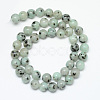 Natural Sesame Jasper/Kiwi Jasper Bead Strands X-G-R345-8mm-28-2