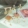 CREATCABIN 16Pcs 8 Style Brass Stud Earring Findings KK-CN0001-90-5