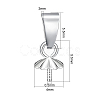 Rhodium Plated Sterling Silver Bails X-H362-2P-3