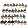 32Pcs 8 Style Tibetan Style Zinc Alloy Pendants PALLOY-AB00248-1