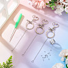 Alloy Heart Lipstick Keychains Making Kits DIY-TA0014-02-6