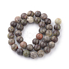 Natural Flower Agate Beads Strands X-G-Q462-8mm-34-2