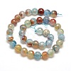 Dyed Natural Agate Faceted Round Beads Strands G-E268-20-3