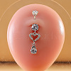 316L Surgical Stainless Steel Micro Pave Clear Cubic Zirconia Belly Rings FS-WG9E32A-07-1