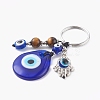 Teardrop Evil Eye Lampwork Keychain KEYC-JKC00244-4