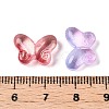 Gradient Color Baking Paint Transparent Glass Beads X-DGLA-N005-05-3