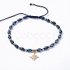Electroplate Glass Braided Beads Bracelets BJEW-JB04307-06-1