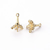Brass Micro Pave Clear Cubic Zirconia Peg Bails Charms KK-Q765-011-NF-3