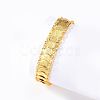 Brass Coin Link Chain Bracelet QR2720-1-3