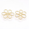 Brass Filigree Joiners Links KK-E756-37C-RS-1