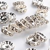 Brass Grade A Rhinestone Spacer Beads RSB039NF-01-1