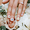 Stainless Steel DIY Nail Art Templates MRMJ-WH0092-120-7