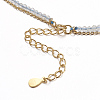 Faceted Natural Blue Topaz Tiered Necklaces NJEW-F212-10G-3