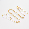 Brass Round Snake Chain Necklace Making MAK-T006-11B-G-1