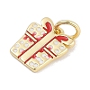 Christmas Brass Enamel Charms KK-Q028-71G-03-2