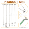 5Pcs 5 Style Glass Imitation Gemstone Bullet Pendant Necklaces Set NJEW-GA0001-04-2