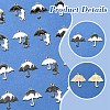 12Pcs 4 Styles Alloy Enamel Pendants ENAM-YW0006-12-2