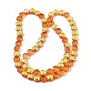 Electroplate Baking Paint Transparent Glass Beads Strands GL-CBA2ED2-05B-2
