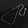 Anti-Tarnish Trendy Unisex Rhodium Plated 925 Sterling Silver Snake Chain Necklaces STER-M034-B-08-2