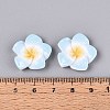 Plumeria Flower Opaque Resin Cabochons CRES-T025-30F-02-4