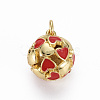 Brass Enamel Charms KK-Q252-023-NF-2