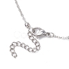 Electroplated Raw Natural Quartz Pendant Necklaces NJEW-JN04967-6