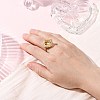 Rhombus Brass Micro Pave Clear Cubic Zirconia Adjustable Ring Settings KK-D378-34G-5