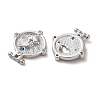 Brass Micro Pave Clear Cubic Zirconia Pendants KK-G481-07P-2