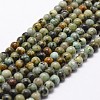 Natural African Turquoise(Jasper) Beads Strands X-G-D840-90-8mm-1